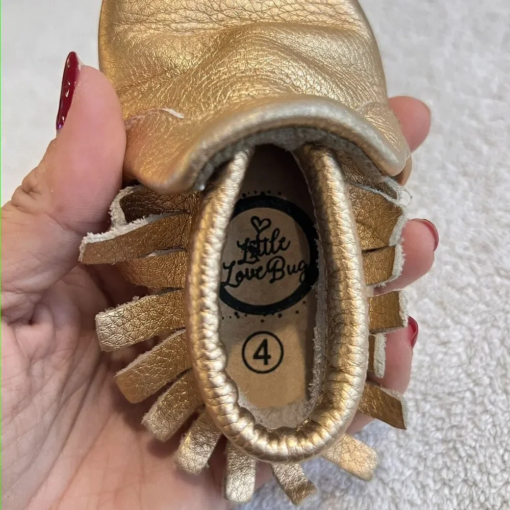 Lot Little Love Bug Leather Shoe 4 Baby Girl Floral Gymboree Sneakers Athletic 3